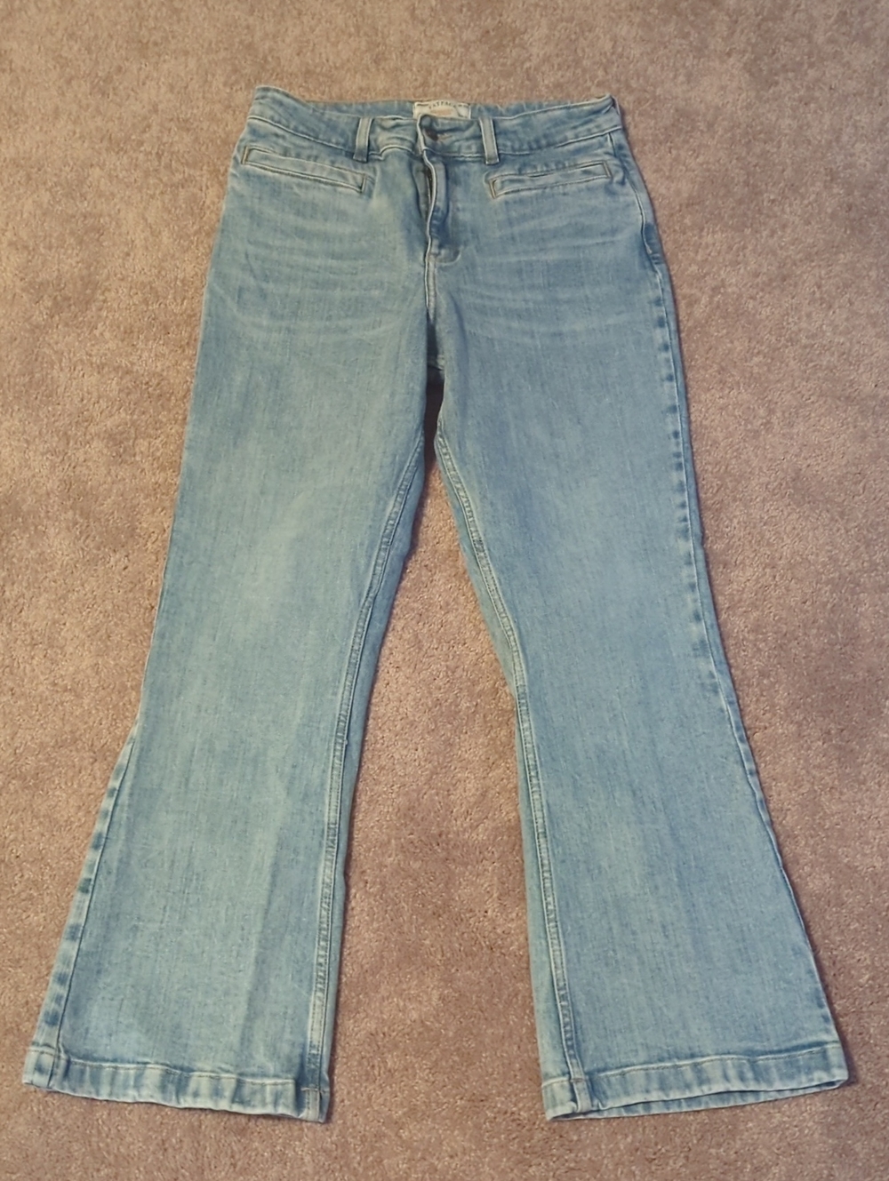 Fat Face Light Blue Flared Jeans Wide Leg